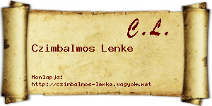 Czimbalmos Lenke névjegykártya