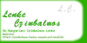 lenke czimbalmos business card